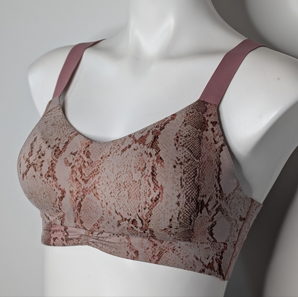 Victoria's Secret On Point Pink Snakeskin Print Lightly Padded Bra M - Picture 2 of 9